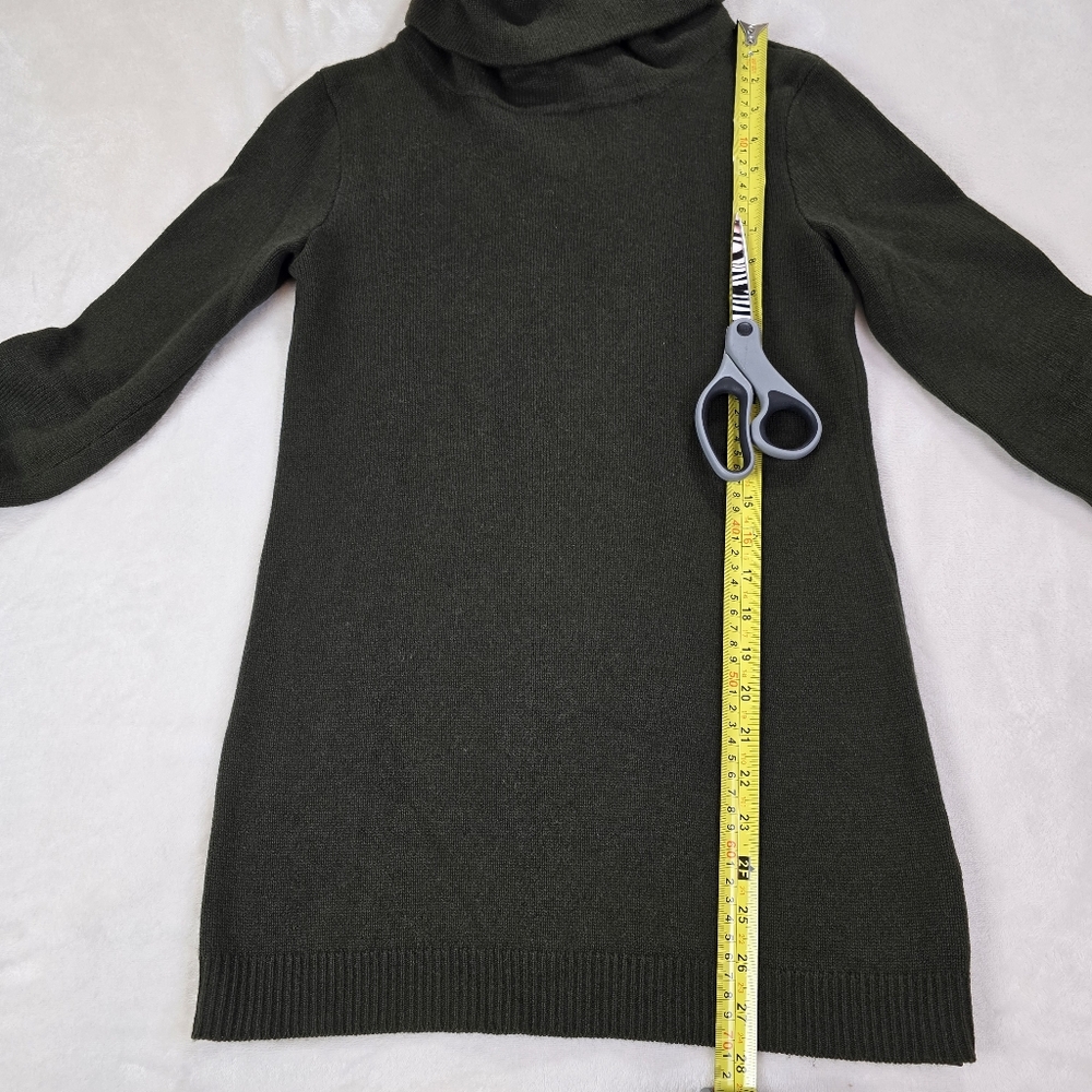 RALPH LAUREN Black Label Olive Green Turtleneck  Tunic Sweater  size M - Picture 6 of 7